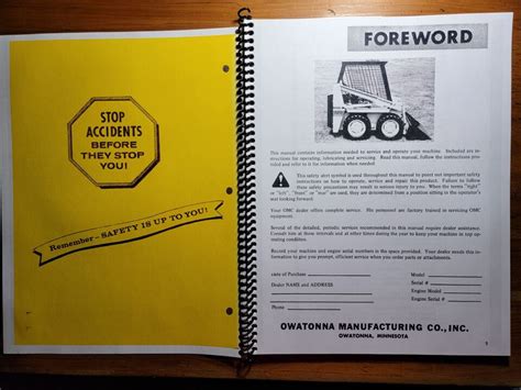 Owatonna 320 Skid Steer Loader Operators Manual 